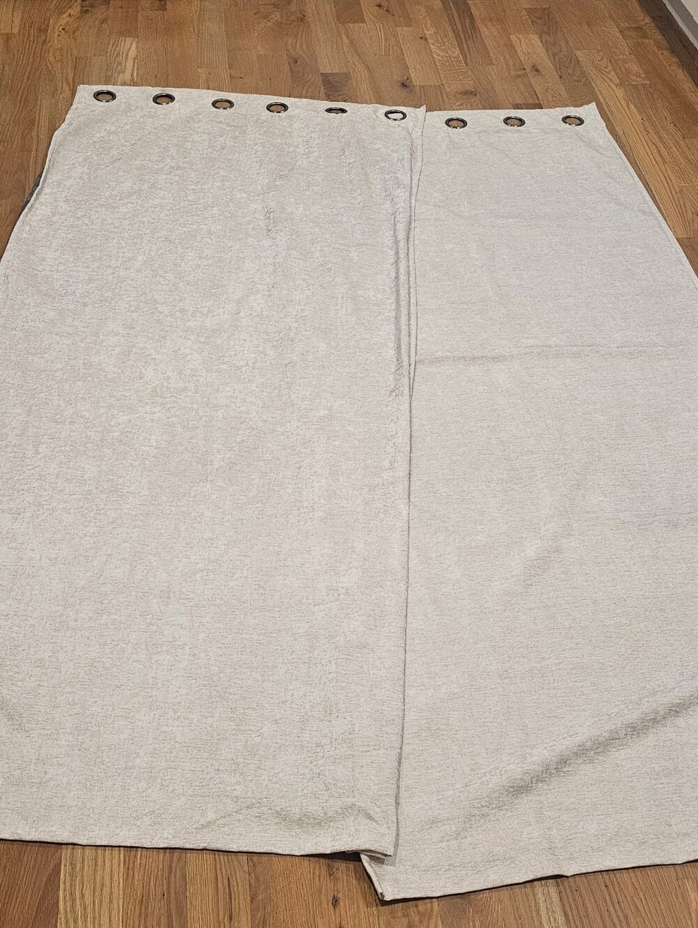 Metallic Beige 33x84 Curtain Panels